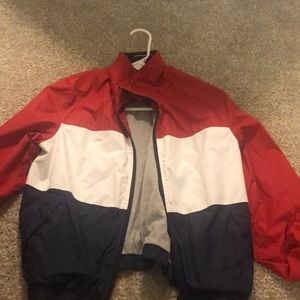 A tommy red white and blue jacket